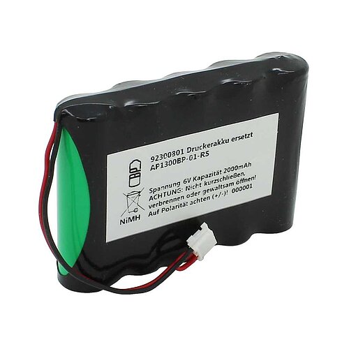 Druckerakku NiMH 6V 2200mAh ersetzt AP1300BP-01-RS