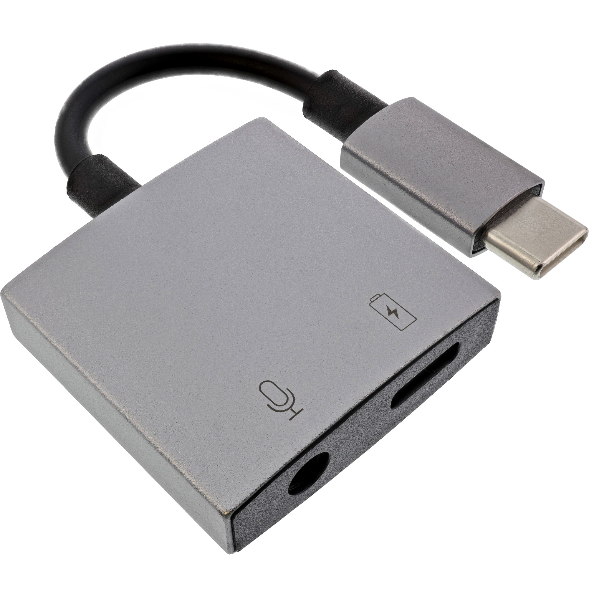Inline® USB-C Audio Adapterkabel, USB-C zu 3,5mm Buchse + PD 30W