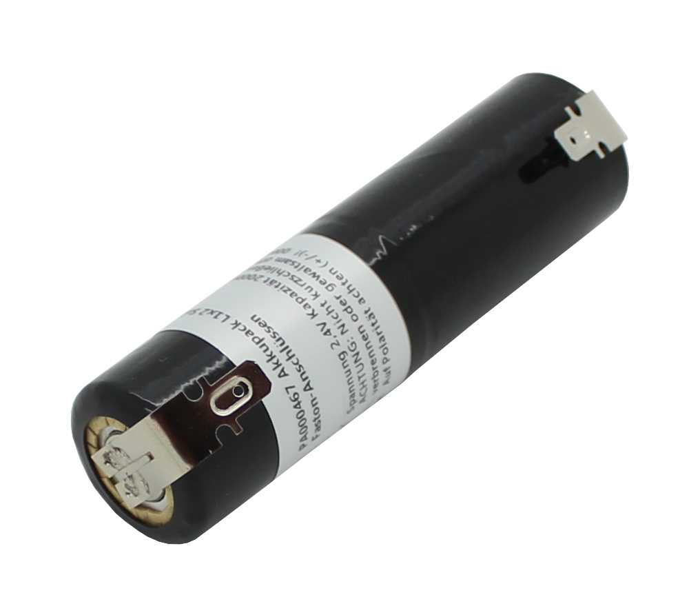 Akkupack NiMH 2,4V 2000mAh L1x2 Sub-C mit Faston-Anschlüssen passend für Kenwood FG100, FG150