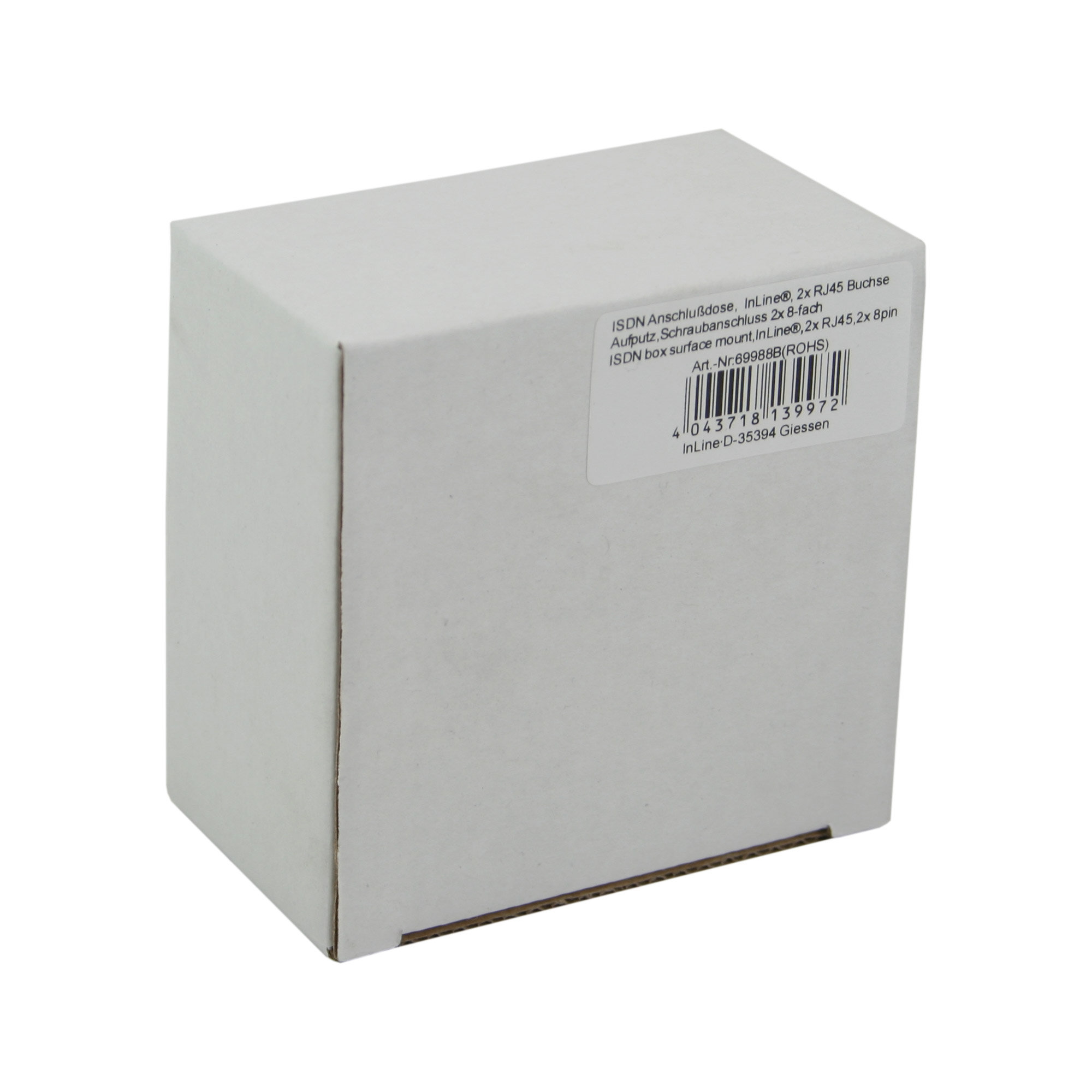Inline® ISDN Anschlussdose, 2x RJ45 Buchse, Aufputz, Schraubanschluss 2x 8-fach