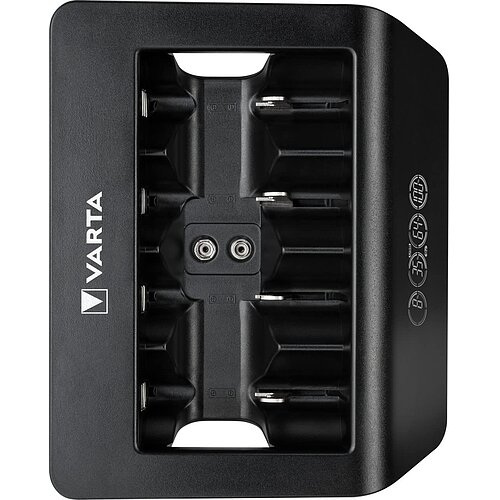 NiMH Akku Universal LCD Ladegerät 0,45A Varta 57688 für AA Mignon AAA Micro Baby C Mono D 9V Block