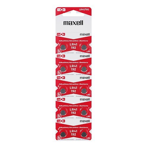 10 x Maxell LR41 AG3 LR736 392 1.5V Alkaline Knopfzelle - 10er Verpackung 10 x Maxell LR41 AG3 LR736 392 1.5V Alkaline Knopfzelle - 10er Verpackung