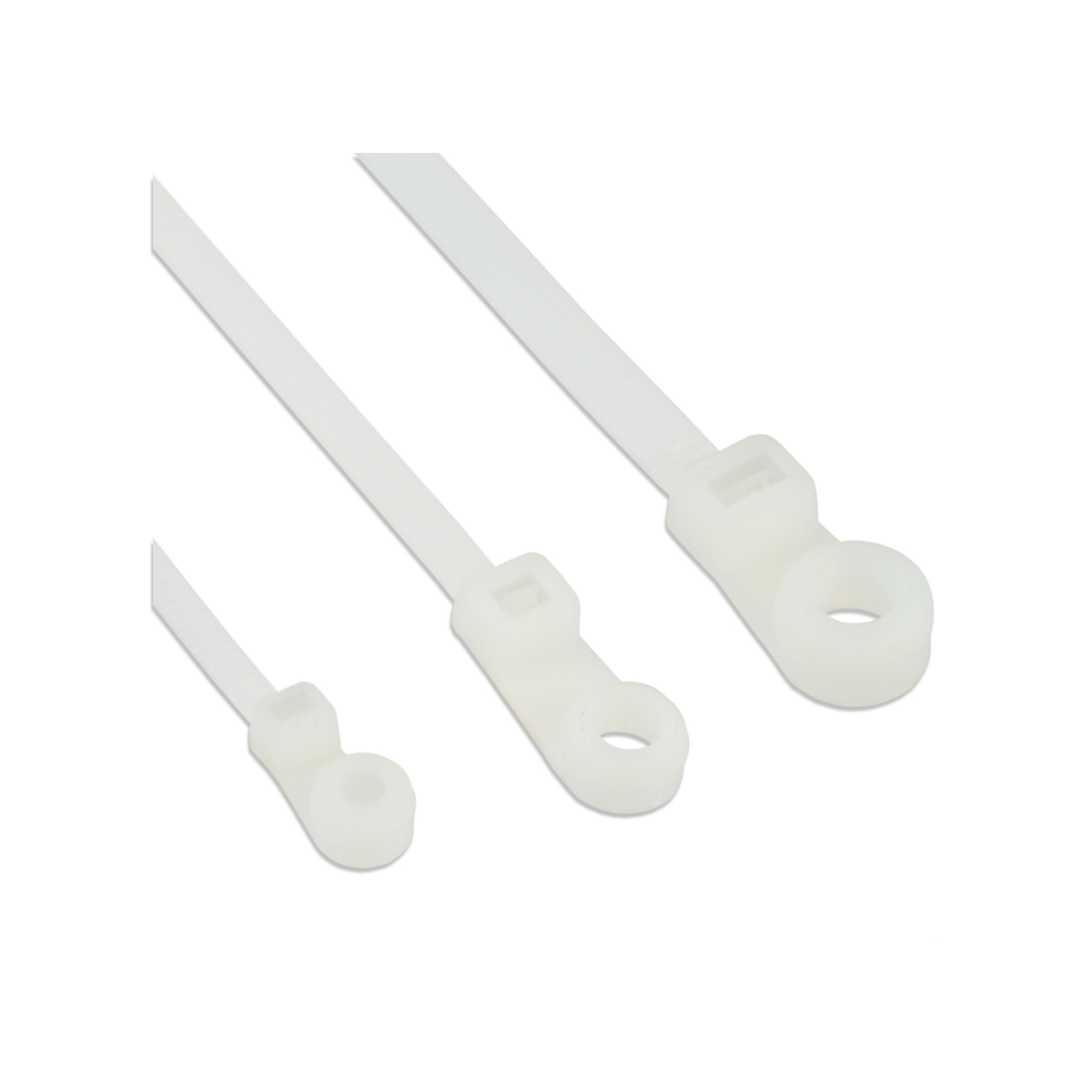 Inline® Kabelbinder mit Montageloch, Länge 200mm, Breite 4,8mm, 100 Stück