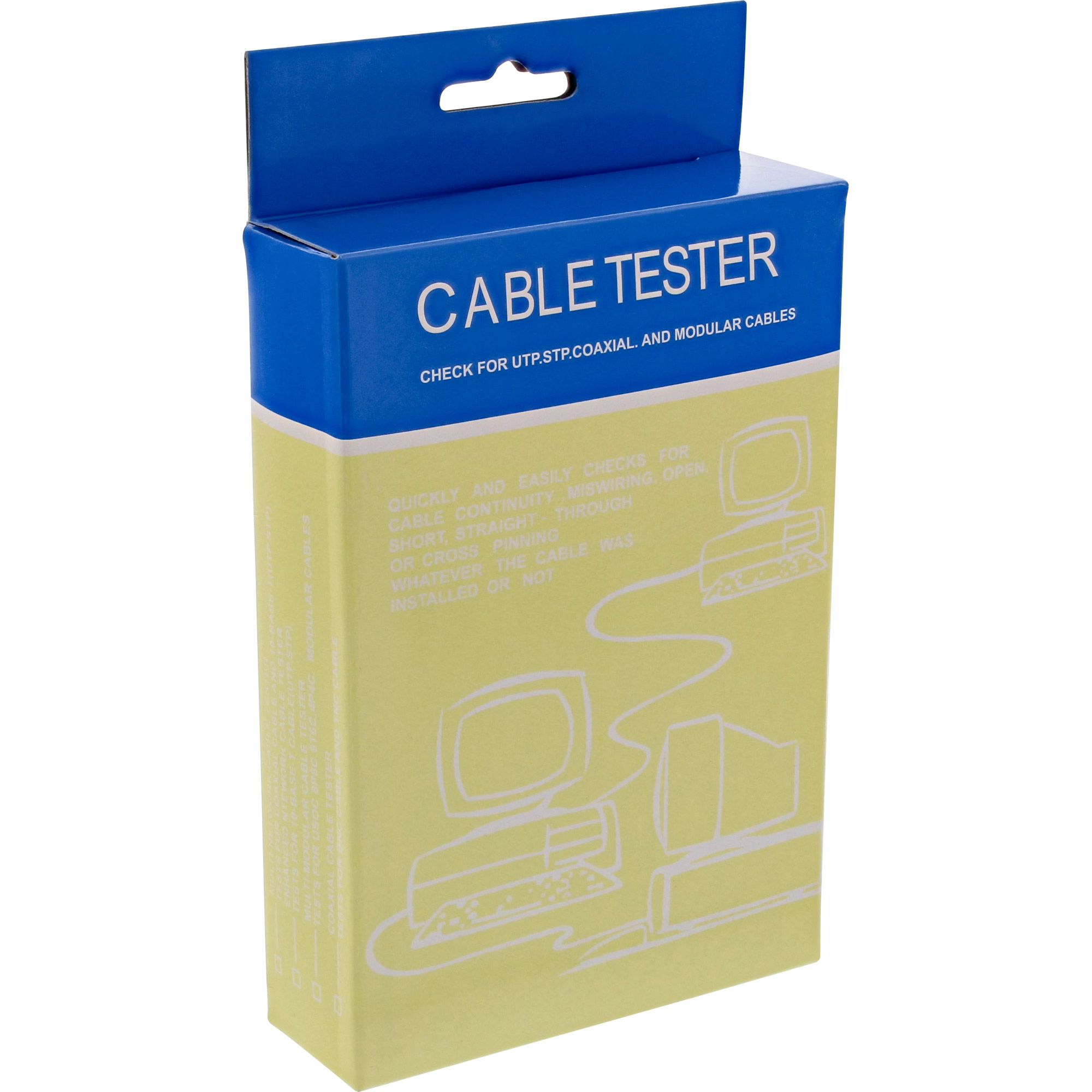Inline® Tester für RJ45 Kabel mit 9 LED
