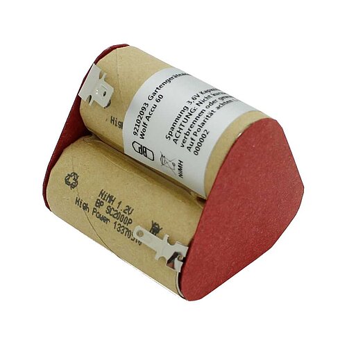 Gartengeräteakku NiMH 3,6V 2000mAh ersetzt Wolf Accu 60