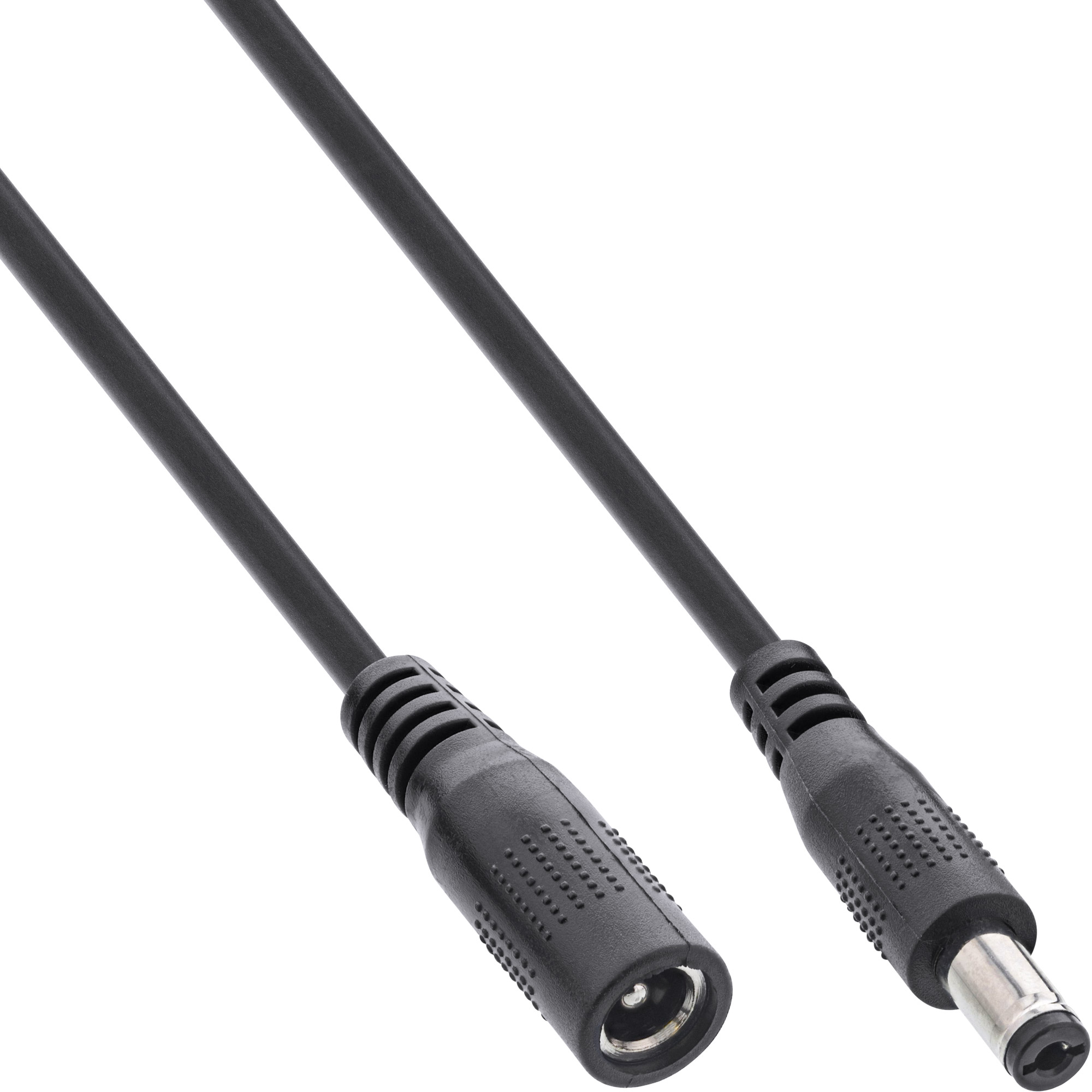 Inline® VerLängerungskabel DC Stecker 5,5x2,1mm, schwarz, 2m