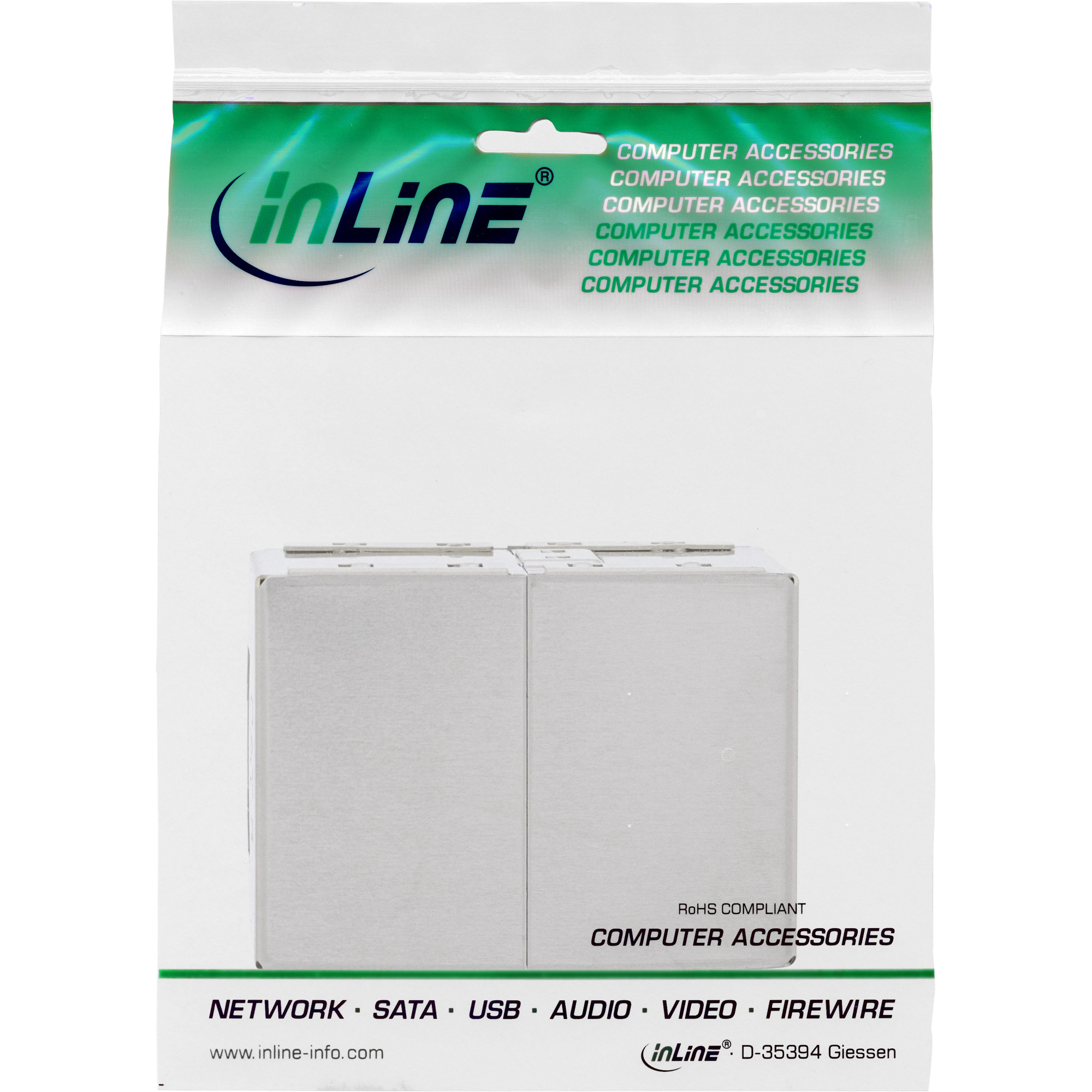Inline® Patchkabelkupplung Cat.6, 2x RJ45 Buchse, geschirmt Inline® Patchkabelkupplung Cat.6, 2x RJ45 Buchse, geschirmt