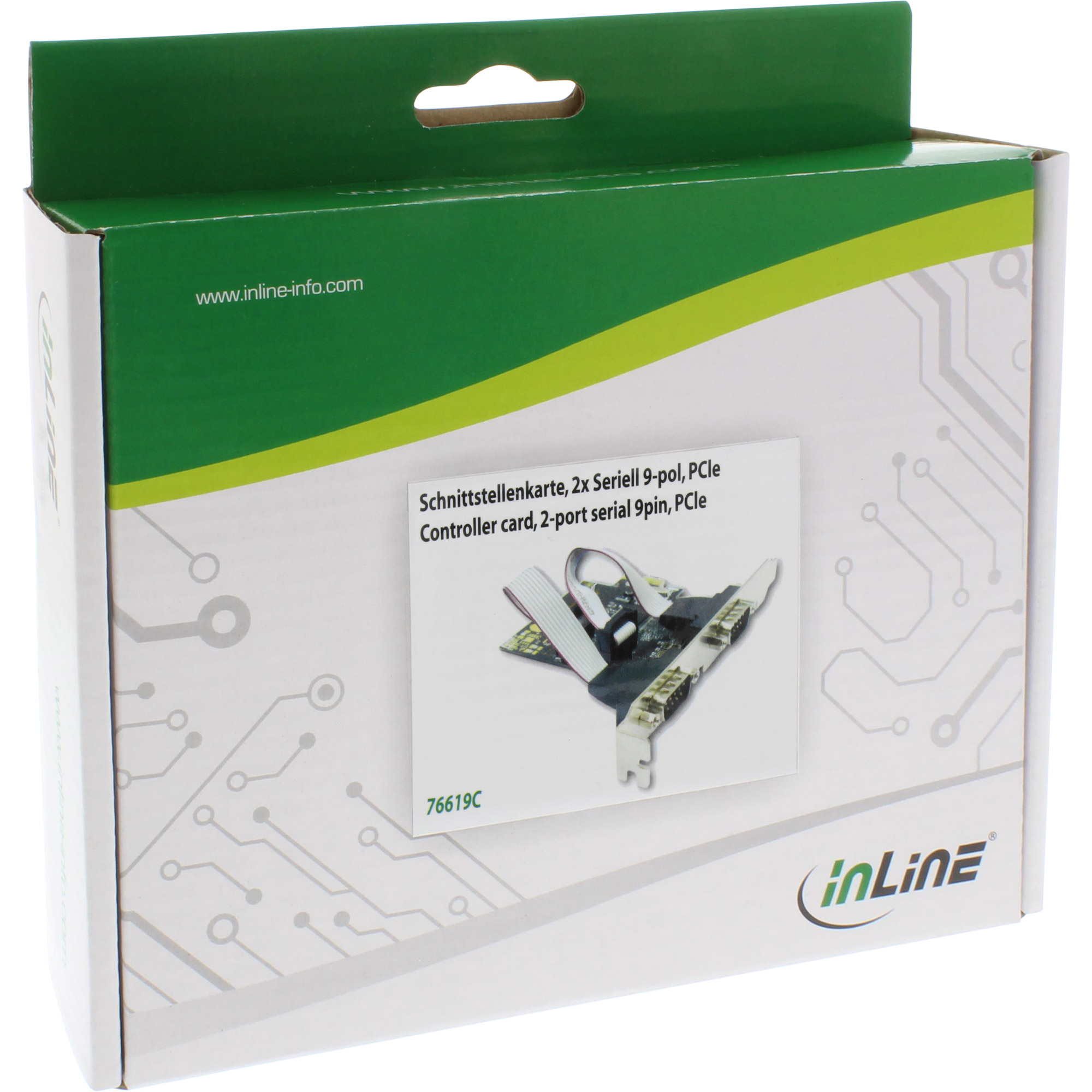 Inline® Schnittstellenkarte, 2x Seriell 9-pol, PCIe (PCI-Express)