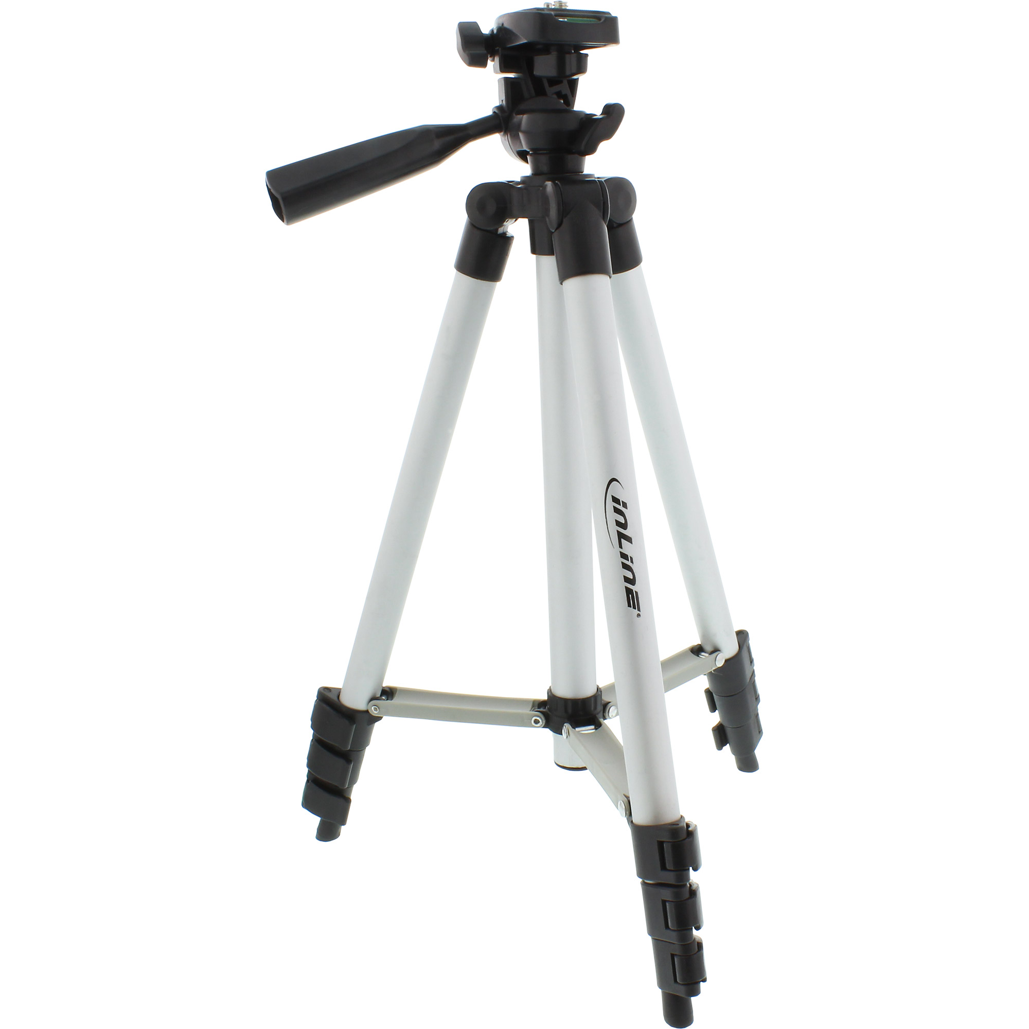 Inline® Stativ für Digitalkameras und Videokameras, Aluminium, Höhe max. 1,06m