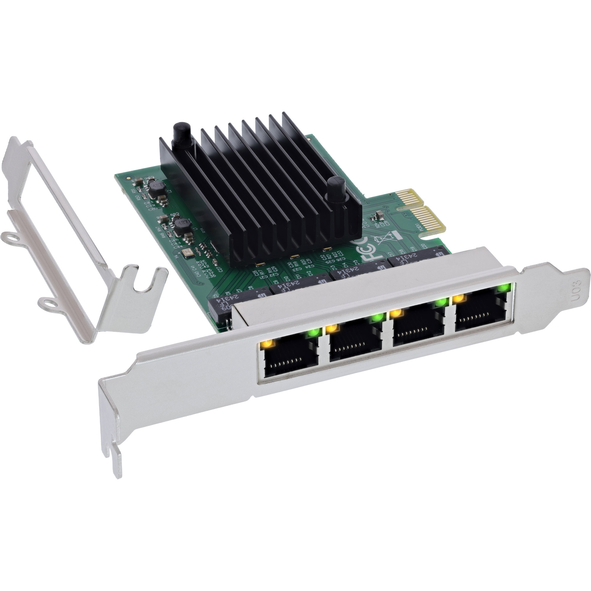 InLine® Quad Gigabit Netzwerkkarte, 4x RJ45 1 Gb/s, PCIe x1 InLine® Quad Gigabit Netzwerkkarte, 4x RJ45 1 Gb/s, PCIe x1