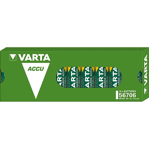 10x Varta NiMH AA Mignon 2100mAh HR6 Power Recharge Akku