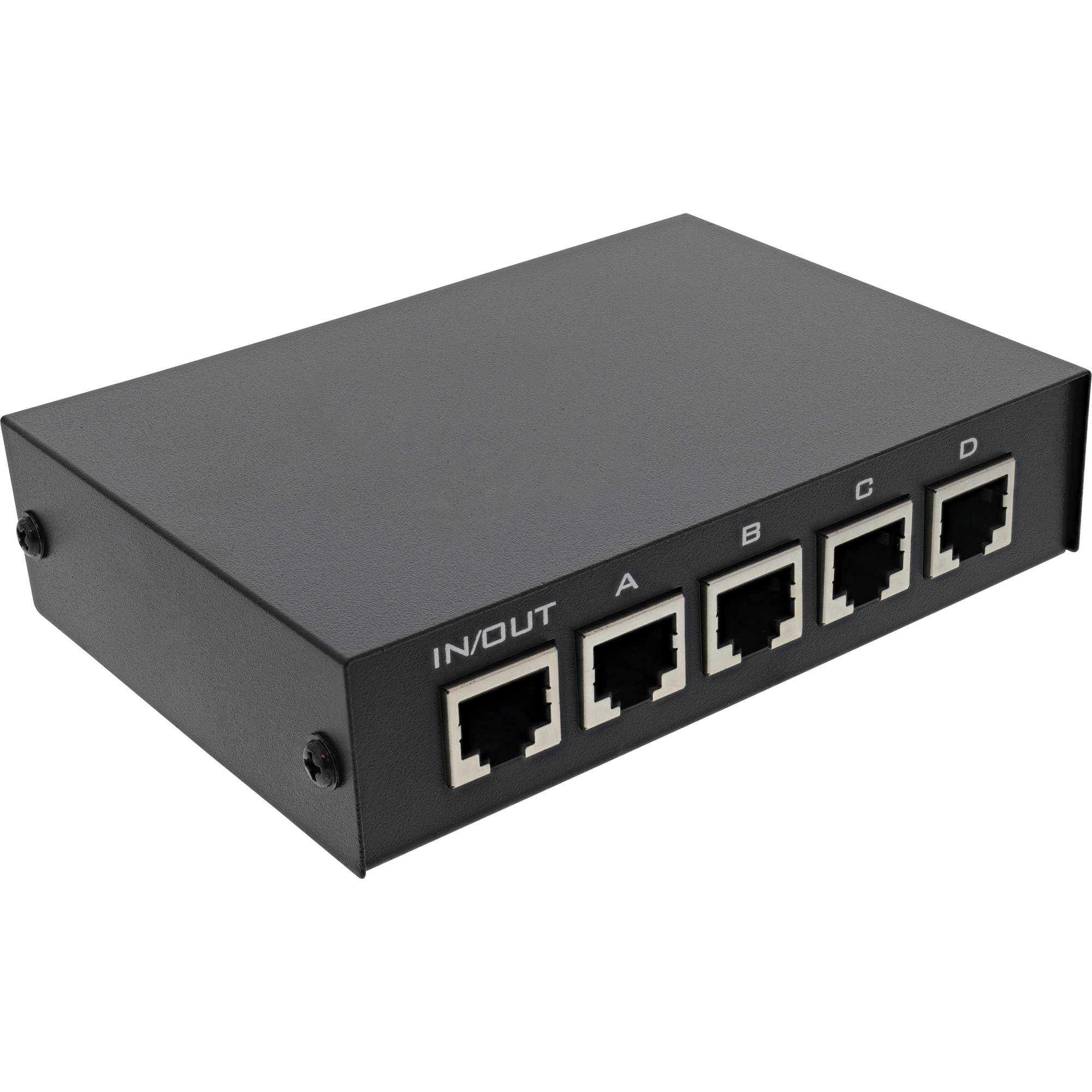 Inline® RJ45 Umschalter manuell, 1 auf 4, 5x RJ45 Buchse