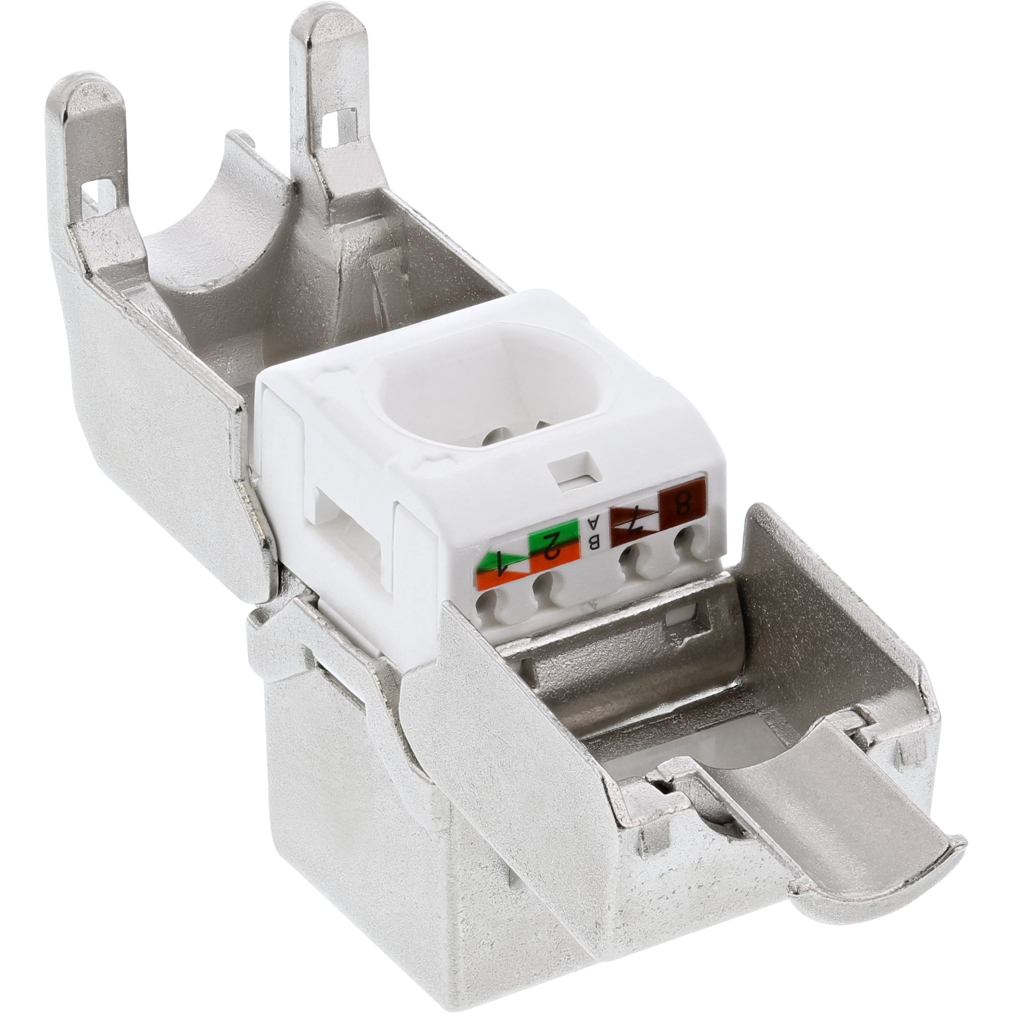 Inline® Keystone RJ45 Buchse / LSA Einsatz, SNAP-In, Cat.6a, schmale Bauform