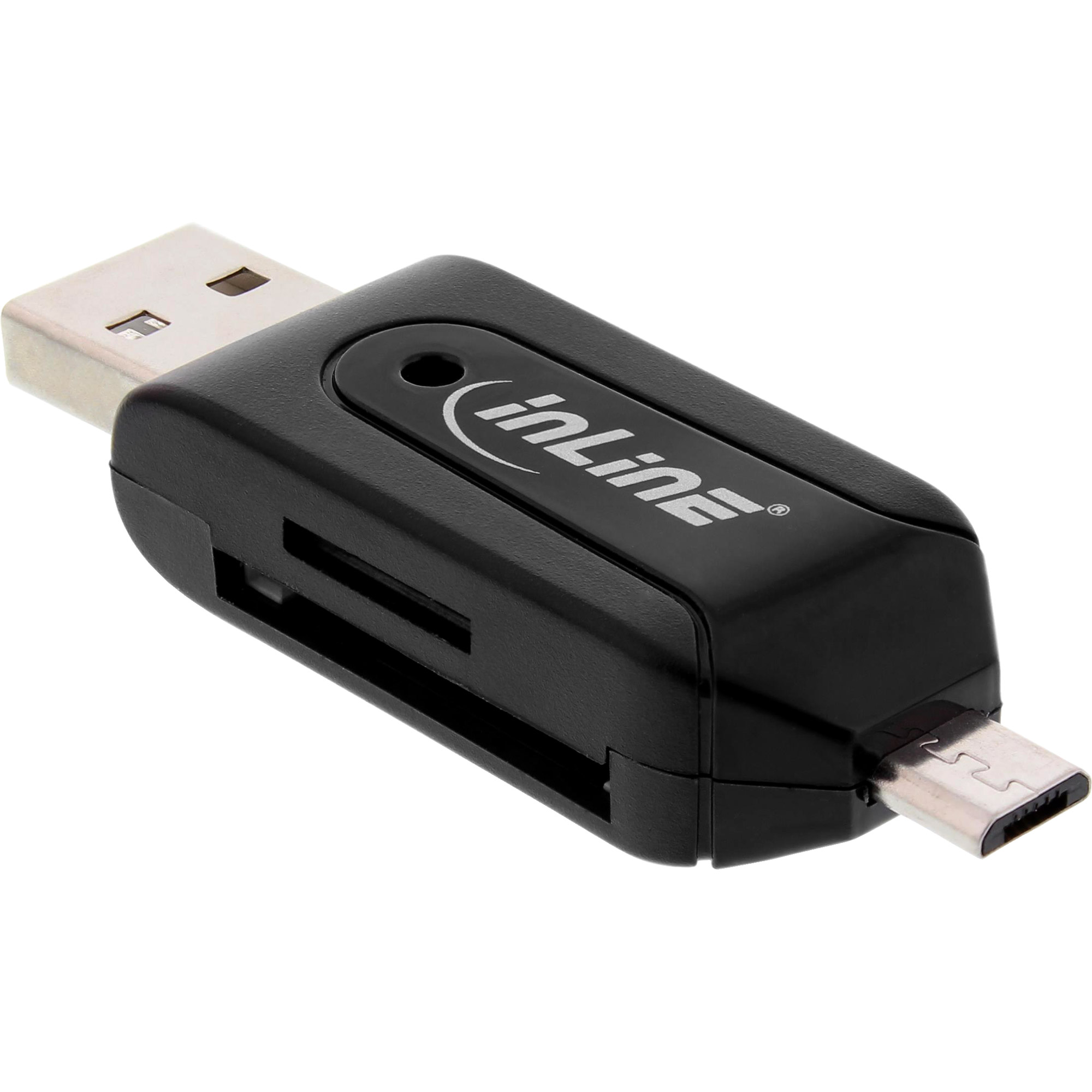 Inline® Dual Card Reader für SD und microSD, für Android (OTG) und PC