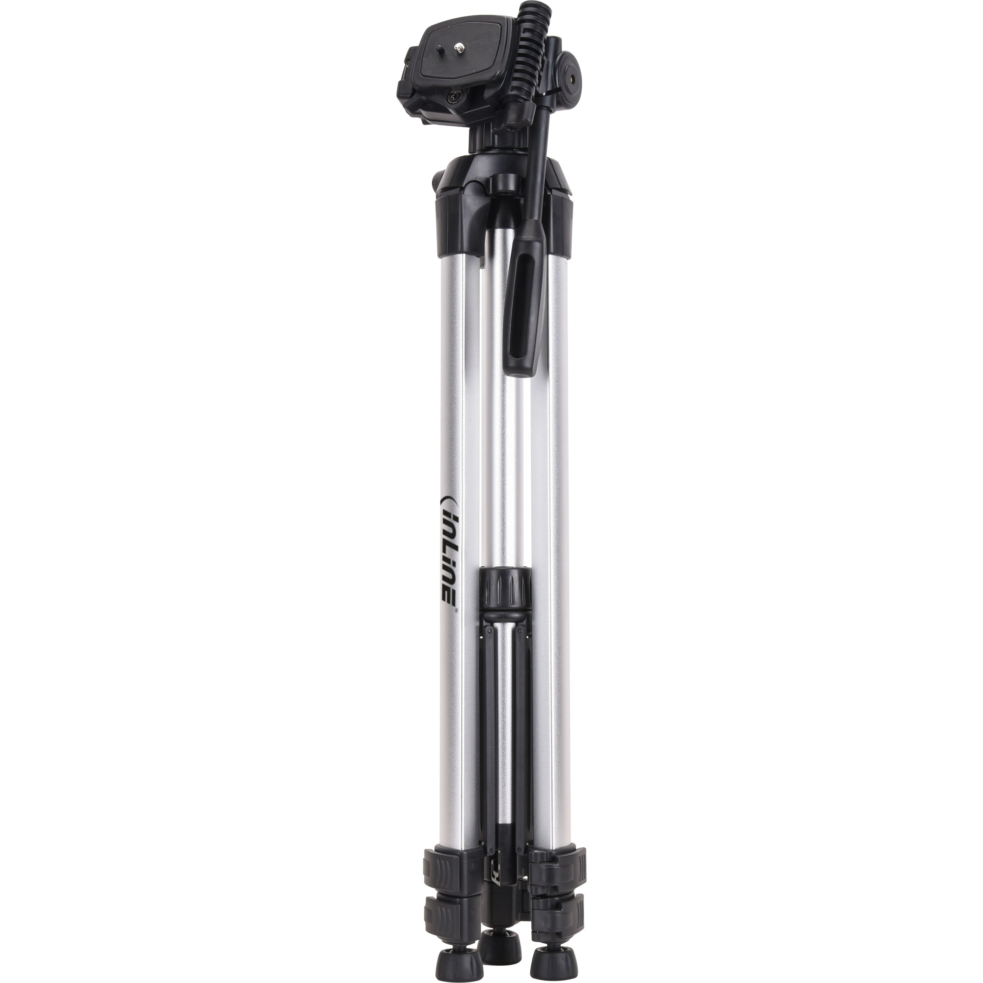 Inline® Stativ für Digitalkameras und Videokameras, Aluminium, silber
