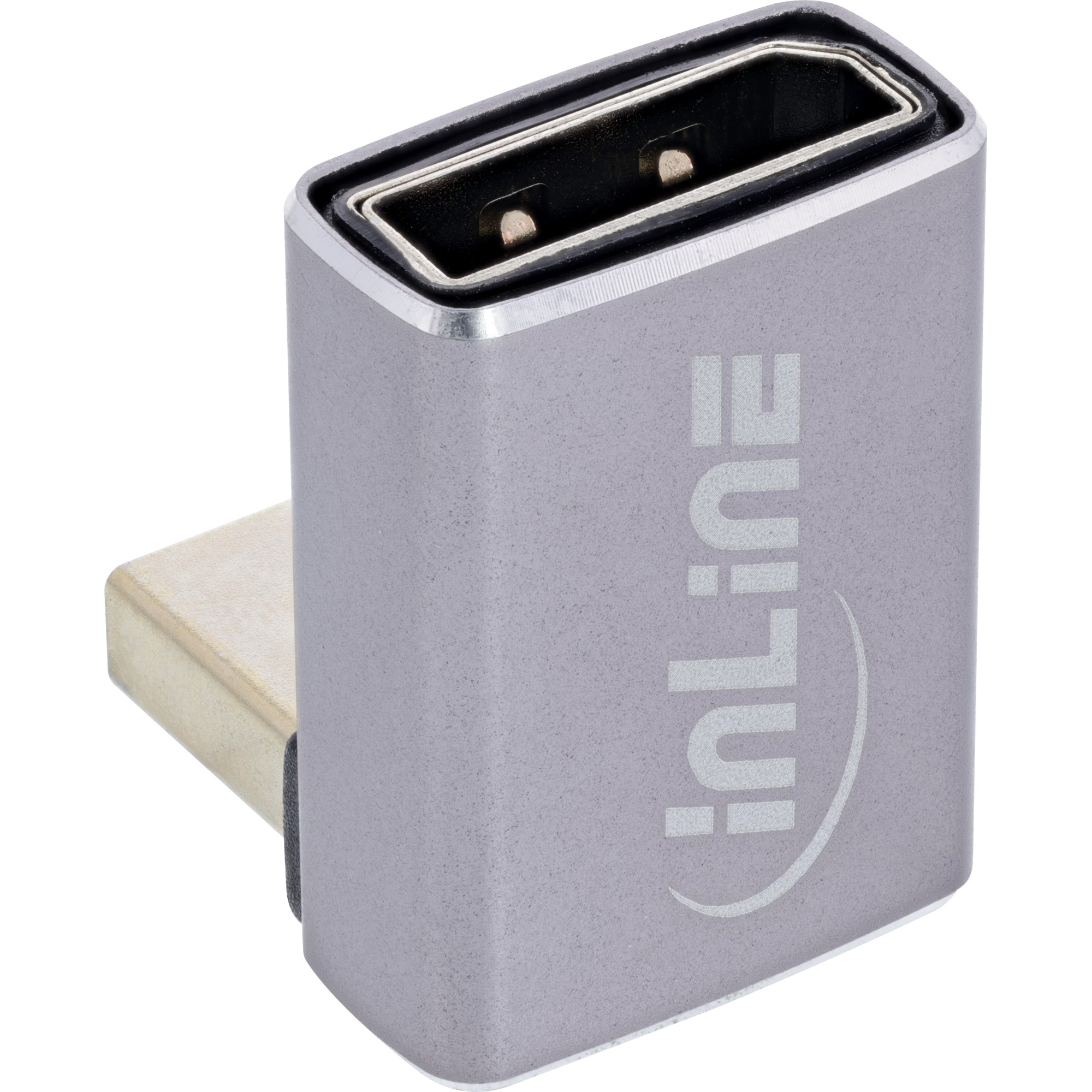 InLine® DisplayPort 1.4 Adapter, DisplayPort Stecker / Buchse, 90° unten, 8K UHD InLine® DisplayPort 1.4 Adapter, DisplayPort Stecker / Buchse, 90° unten, 8K UHD