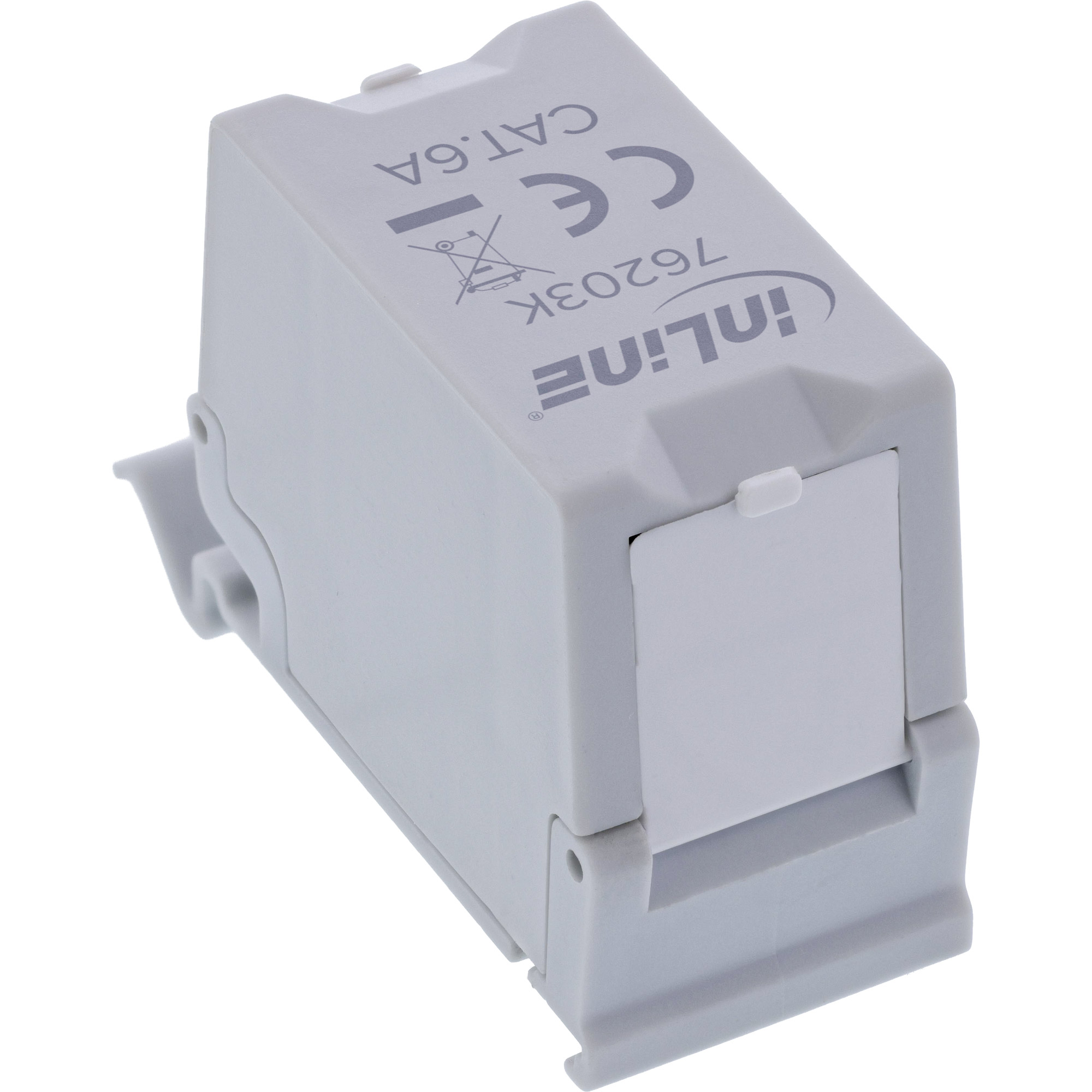 InLine® Cat.6A RJ45 Doppelkupplung für Hutschiene