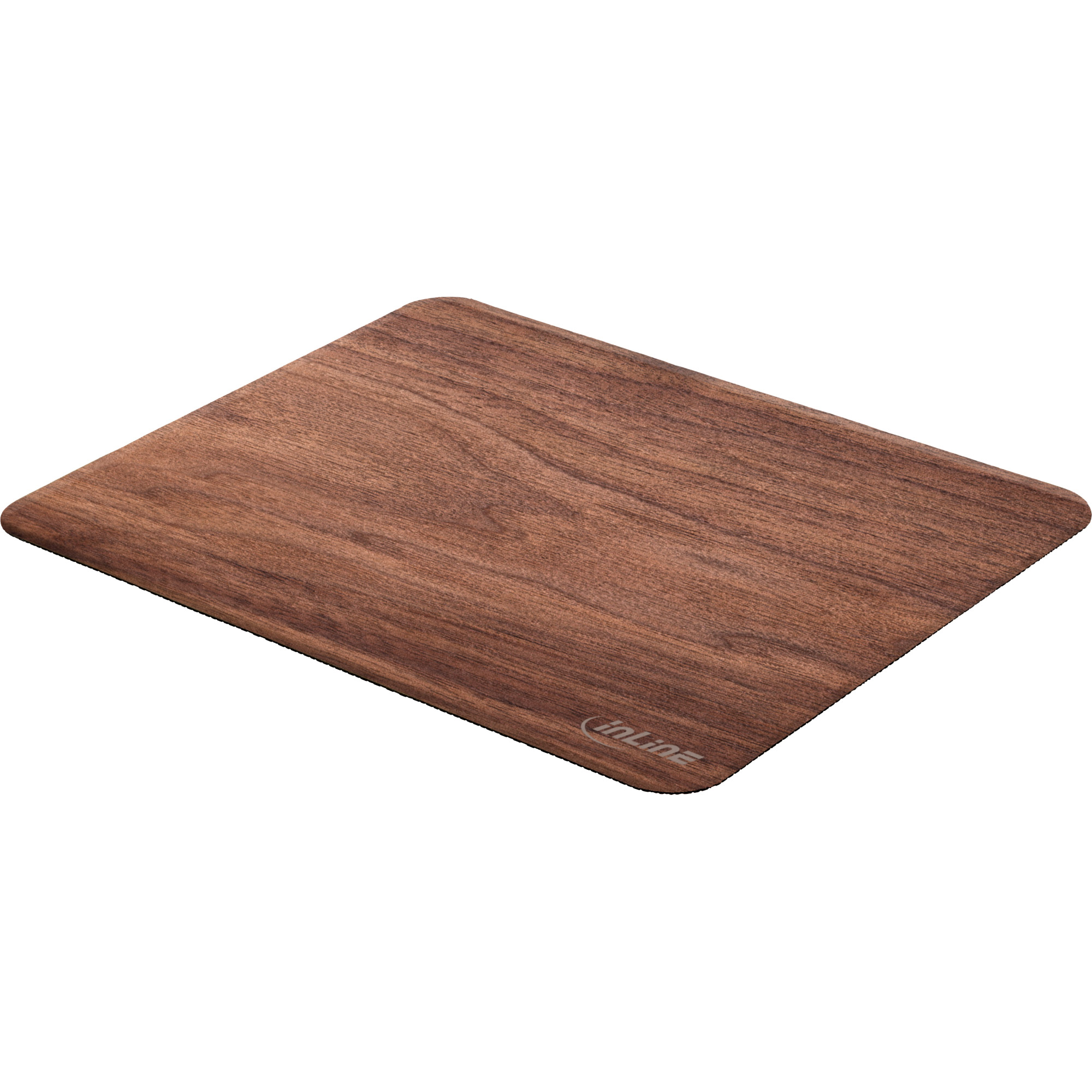 Inline® WoodPad, Echtholz Mauspad, Walnuss, 240x200mm