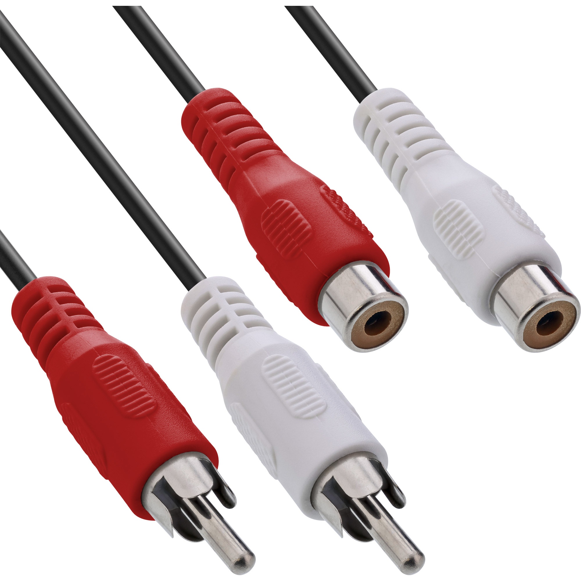 2.5m - Inline® Cinch VerLängerung, 2x Cinch, Stecker / Buchse 2.5m - Inline® Cinch VerLängerung, 2x Cinch, Stecker / Buchse