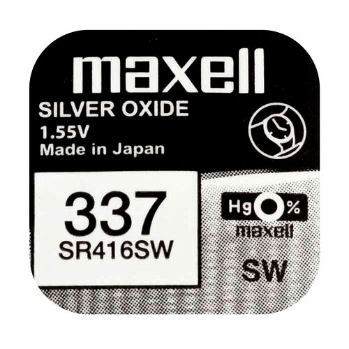 1x SR416SW 337 Silberoxid Batterie Maxell 1,55 V