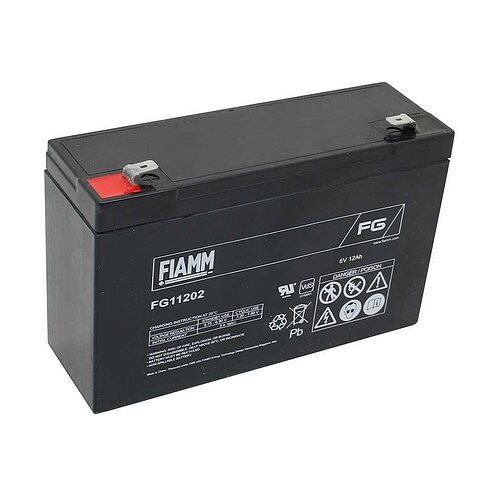 Fiamm FG11202 6V 12Ah 6,3mm Faston