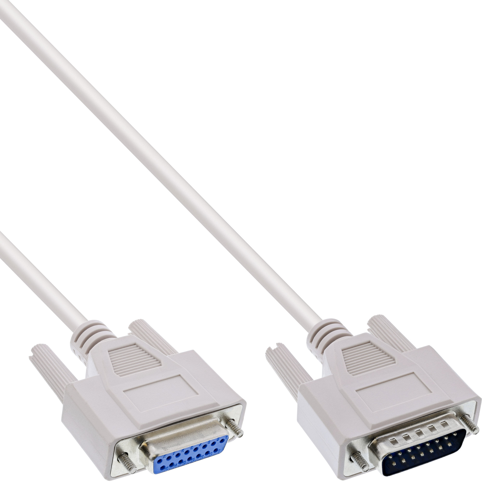 Inline® JoystickverLängerung, 15pol Stecker / Buchse, 10m, vergossen