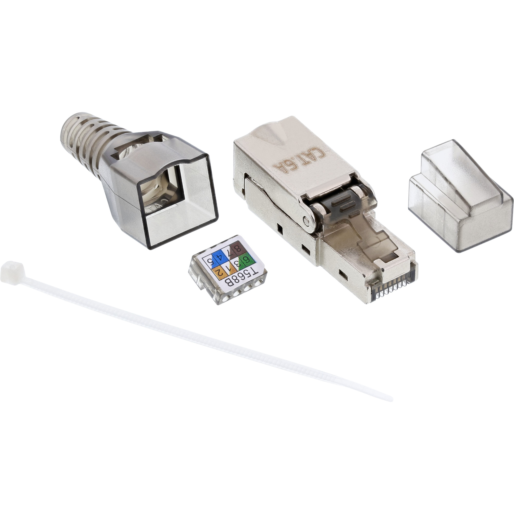 Inline® RJ45 Stecker Cat.6A 500MHz, feldkonfektionierbar, geschirmt