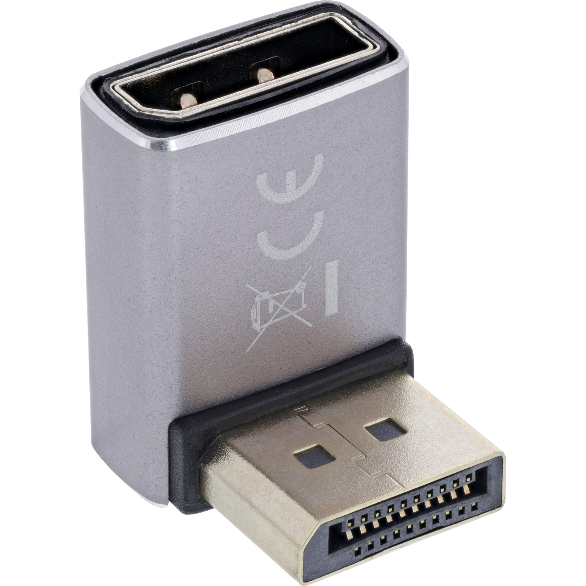 InLine® DisplayPort 1.4 Adapter, DisplayPort Stecker / Buchse, 90° unten, 8K UHD InLine® DisplayPort 1.4 Adapter, DisplayPort Stecker / Buchse, 90° unten, 8K UHD