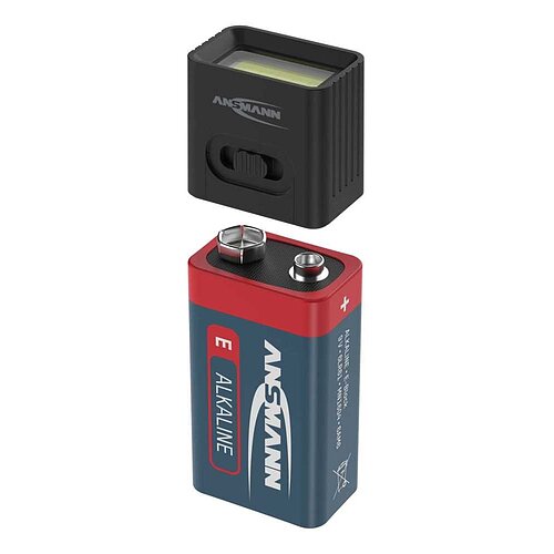 Ansmann COB LED-Leuchte mit 9V Batterie 1600-0714
