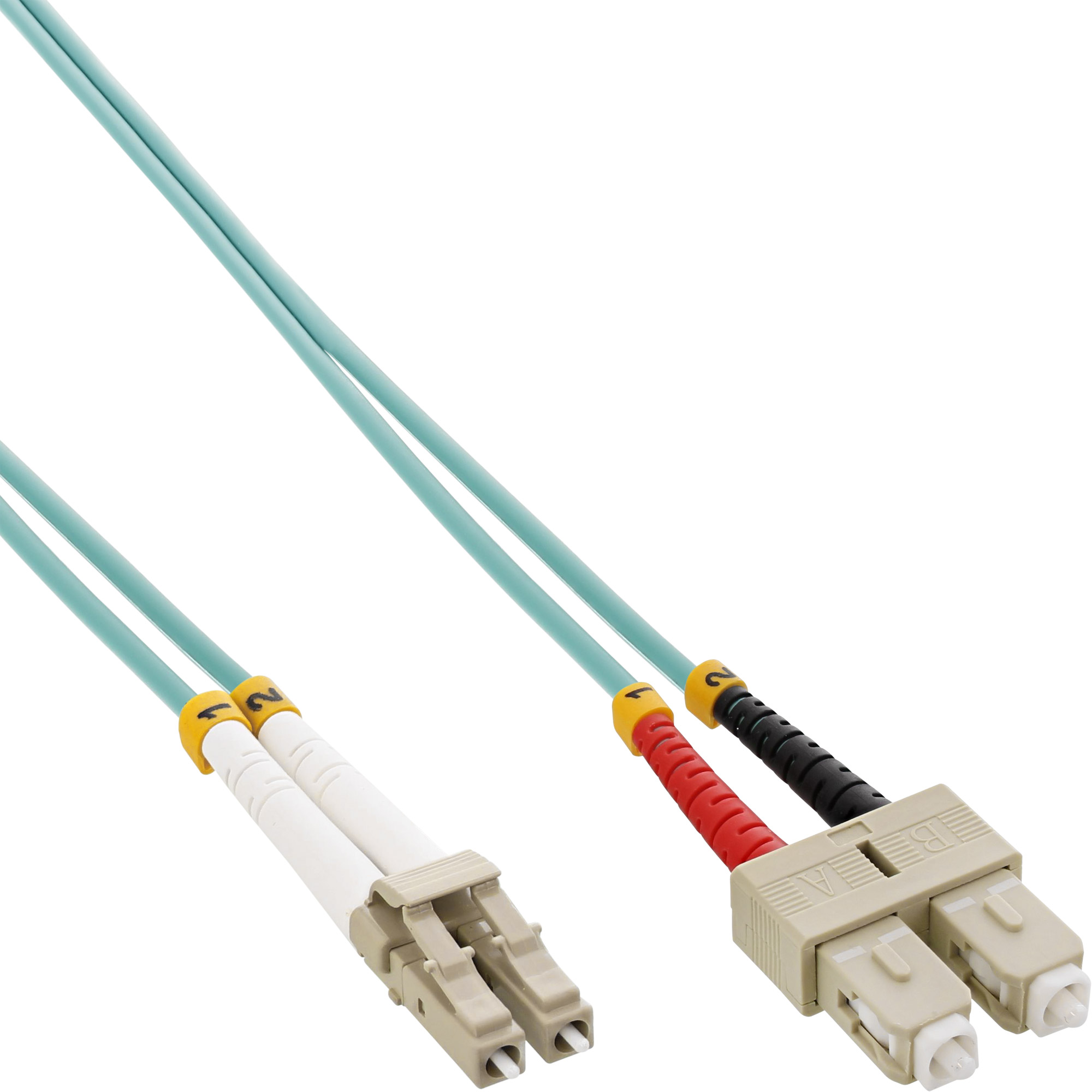 7.5m - Inline® LWL Duplex Kabel, LC/SC 50/125µm, OM3