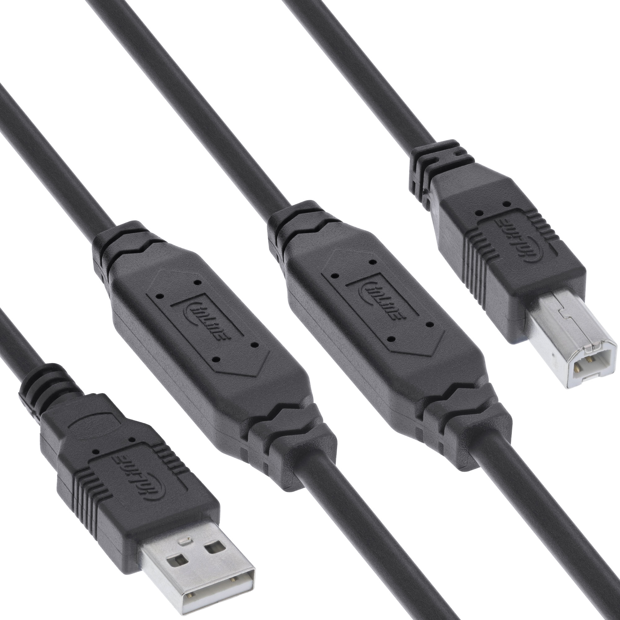 InLine® USB 2.0 Aktiv-Kabel, USB-A Stecker zu USB-B Stecker, 20m InLine® USB 2.0 Aktiv-Kabel, USB-A Stecker zu USB-B Stecker, 20m