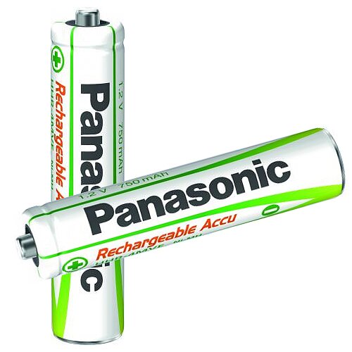 2x Panasonic NiMH AAA Micro 750mAh HR03 Akku für DECT Telefon