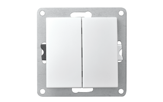 Serien-Schalter McPower ''Cup'' 2-fach, 250V~/10A, UP, weiß