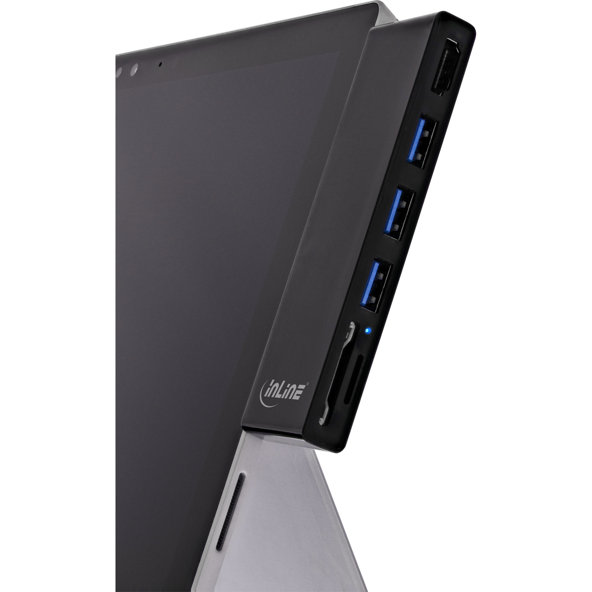 Inline® MultiHub, Surface Pro 4/5/6, 3x USB-A 3.2 Buchse, HDMI 4K, Cardreader Inline® MultiHub, Surface Pro 4/5/6, 3x USB-A 3.2 Buchse, HDMI 4K, Cardreader