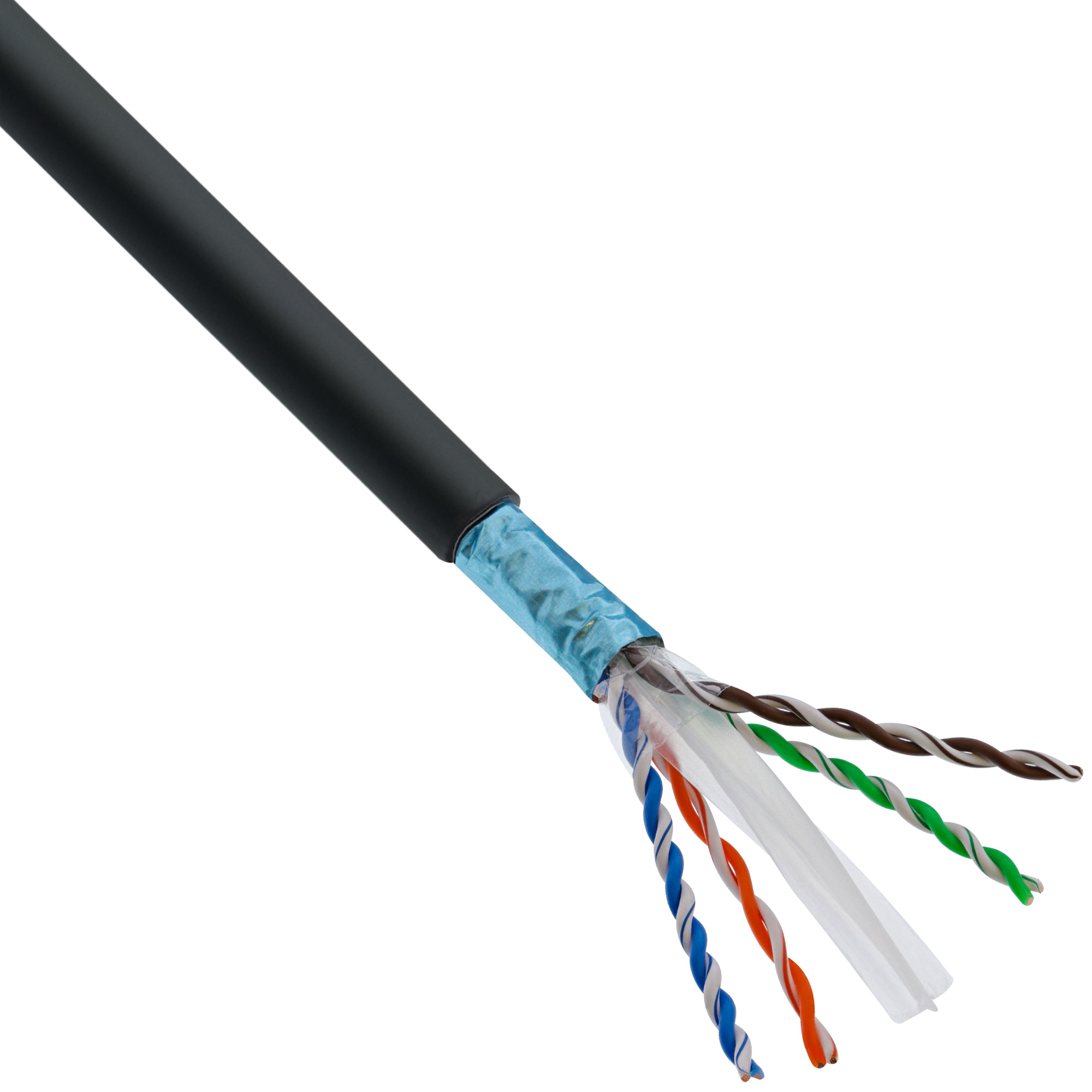 Inline® Patchkabel, U/UTP, Cat.6A, halogenfrei, AWG23 Kupfer, schwarz, 40m