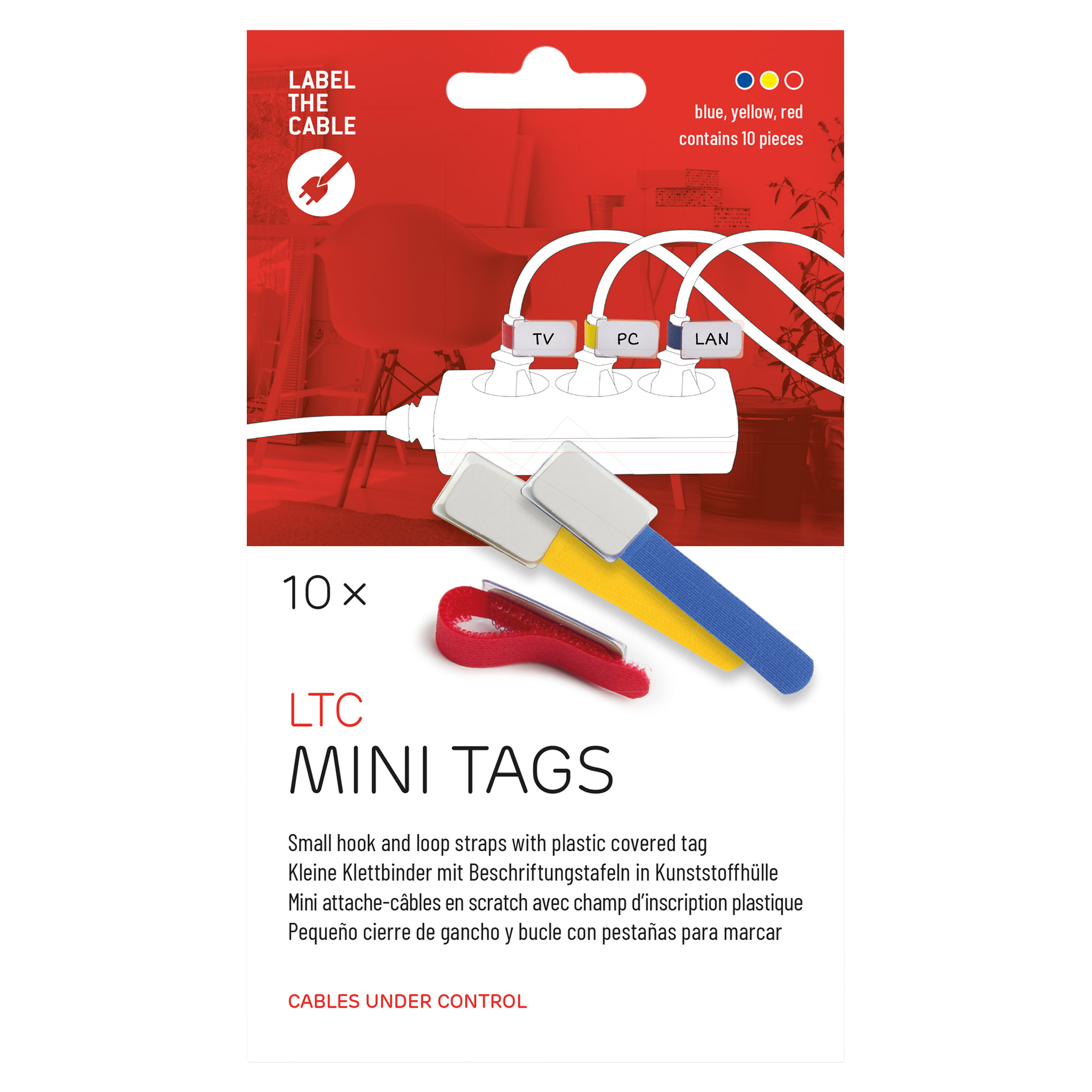 Label-The-Cable Mini, LTC 2530, 10er Set mix Label-The-Cable Mini, LTC 2530, 10er Set mix