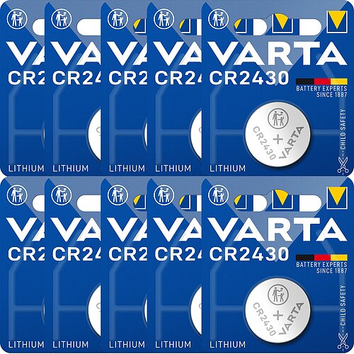 Varta CR2430 Lithium Knopfzelle 3V Batterie 10er Verpackung