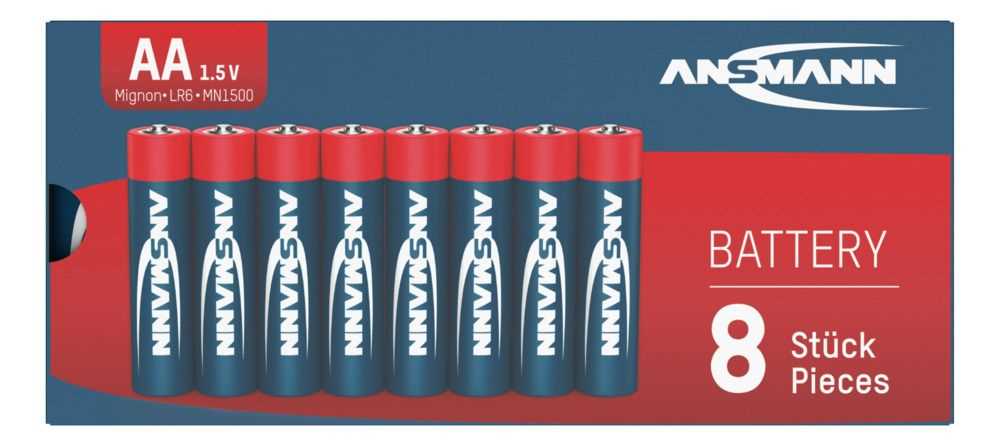 Ansmann Red AA Mignon LR6 Alkaline Batterien - 8ter Verpackung Ansmann Red AA Mignon LR6 Alkaline Batterien - 8ter Verpackung