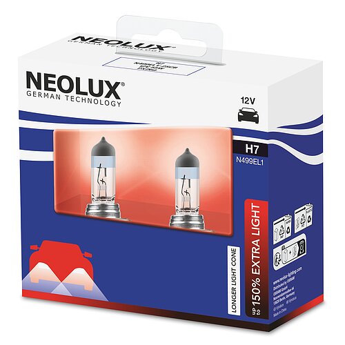 NEOLUX H7 12V 55W PX26d Extra Light +150% 2 Stück