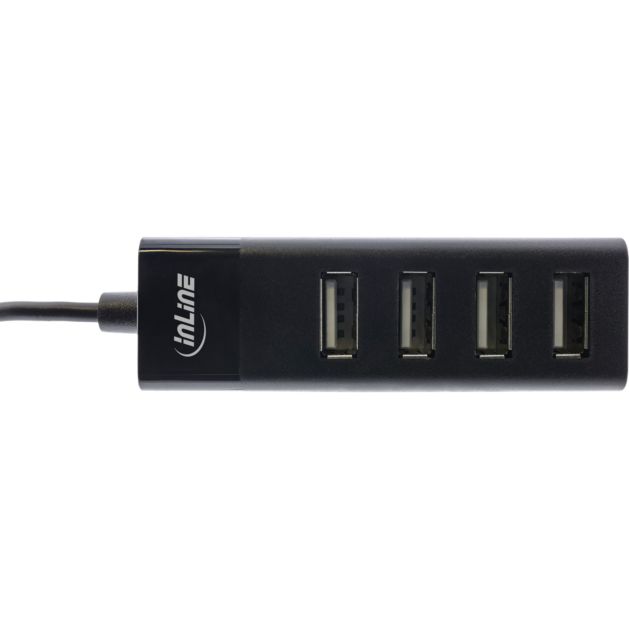 Inline® USB 2.0 Hub, 4 Port, schwarz, mit USB DC Kabel, Kabel 30cm, schmal Inline® USB 2.0 Hub, 4 Port, schwarz, mit USB DC Kabel, Kabel 30cm, schmal