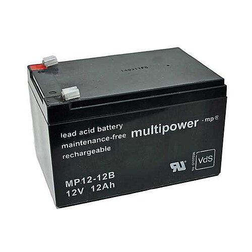 Multipower MP12-12B AGM 12 V 12 Ah - 6,3mm Faston