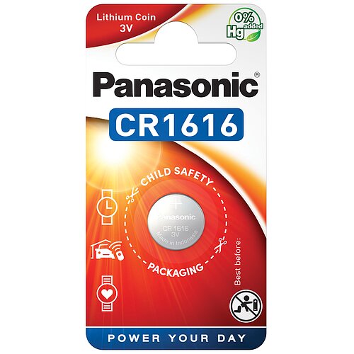 Panasonic CR1616 Lithium Knopfzelle 3V Batterie - 1er Verpackung
