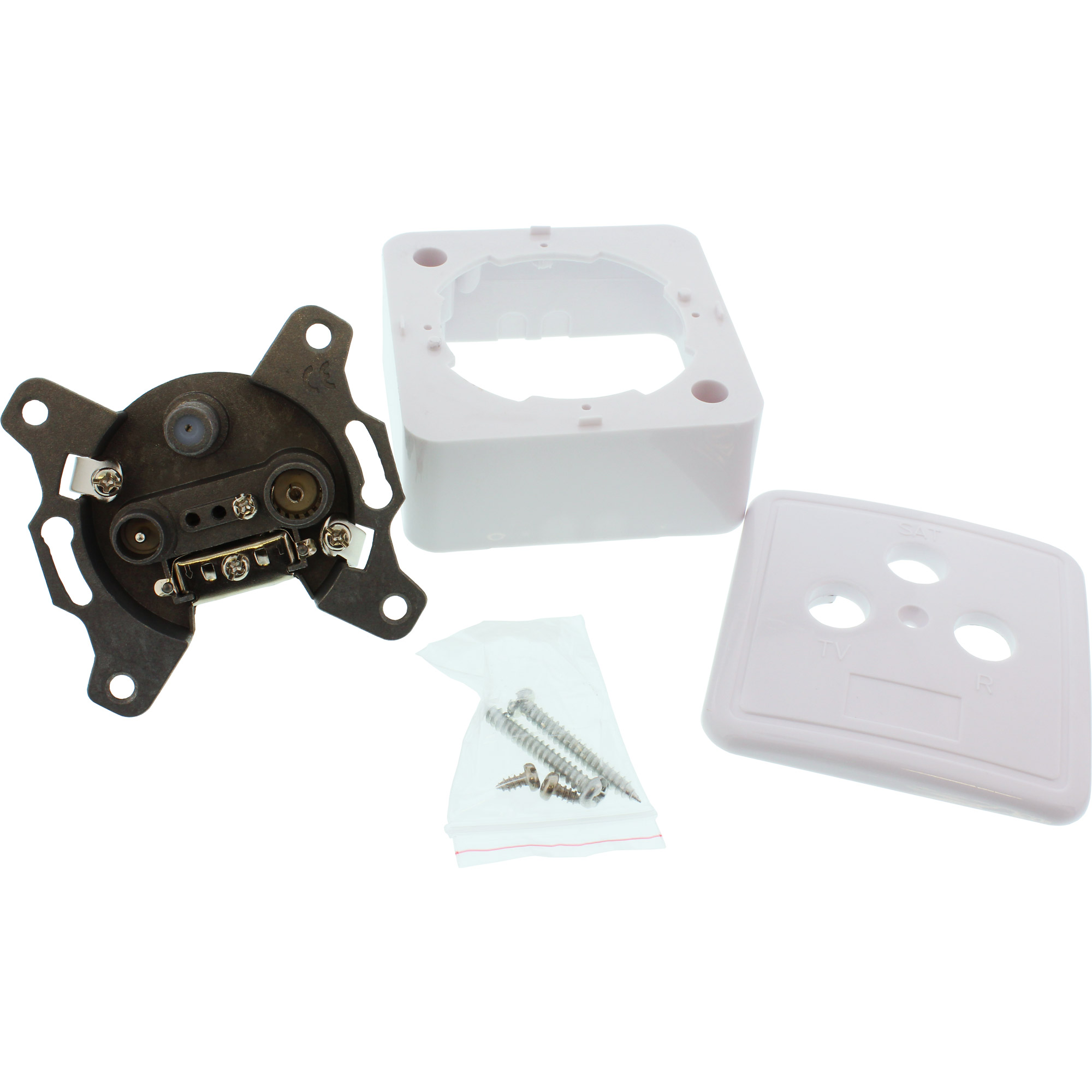 Inline® Antennensteckdose + SAT, geschirmt, AP/UP - Set