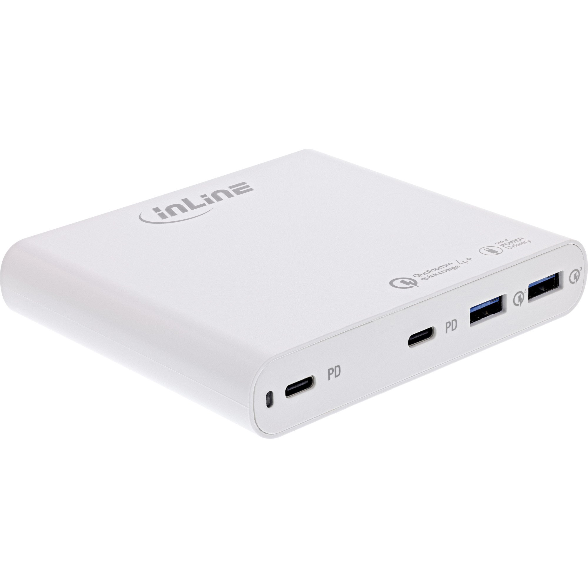 InLine® USB Netzteil, GaN Ladegerät, 4-Port, 2x USB-C + 2x USB-A, 120W, weiß InLine® USB Netzteil, GaN Ladegerät, 4-Port, 2x USB-C + 2x USB-A, 120W, weiß