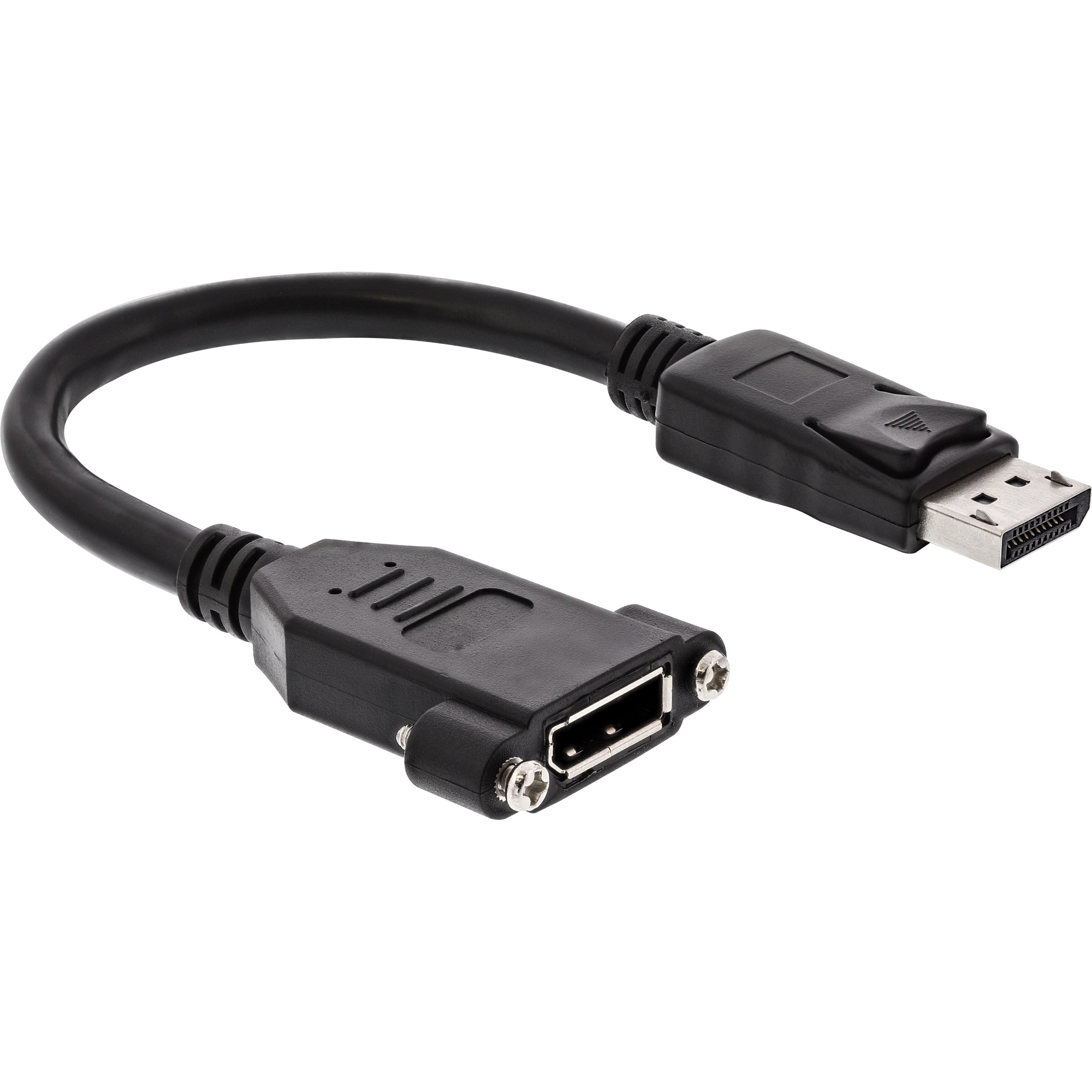 Inline® DisplayPort Adapterkabel, DisplayPort Stecker auf Einbaubuchse, 0,2m