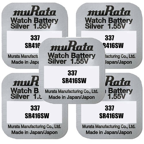 5x Murata SR416SW 337 Silberoxid Batterie 1,55 V