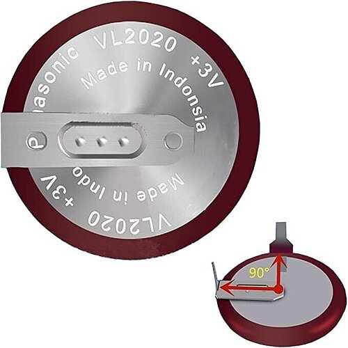 Panasonic Knopfzellen Akku VL-2020-1 3,0V - 2er Print 90 Grad