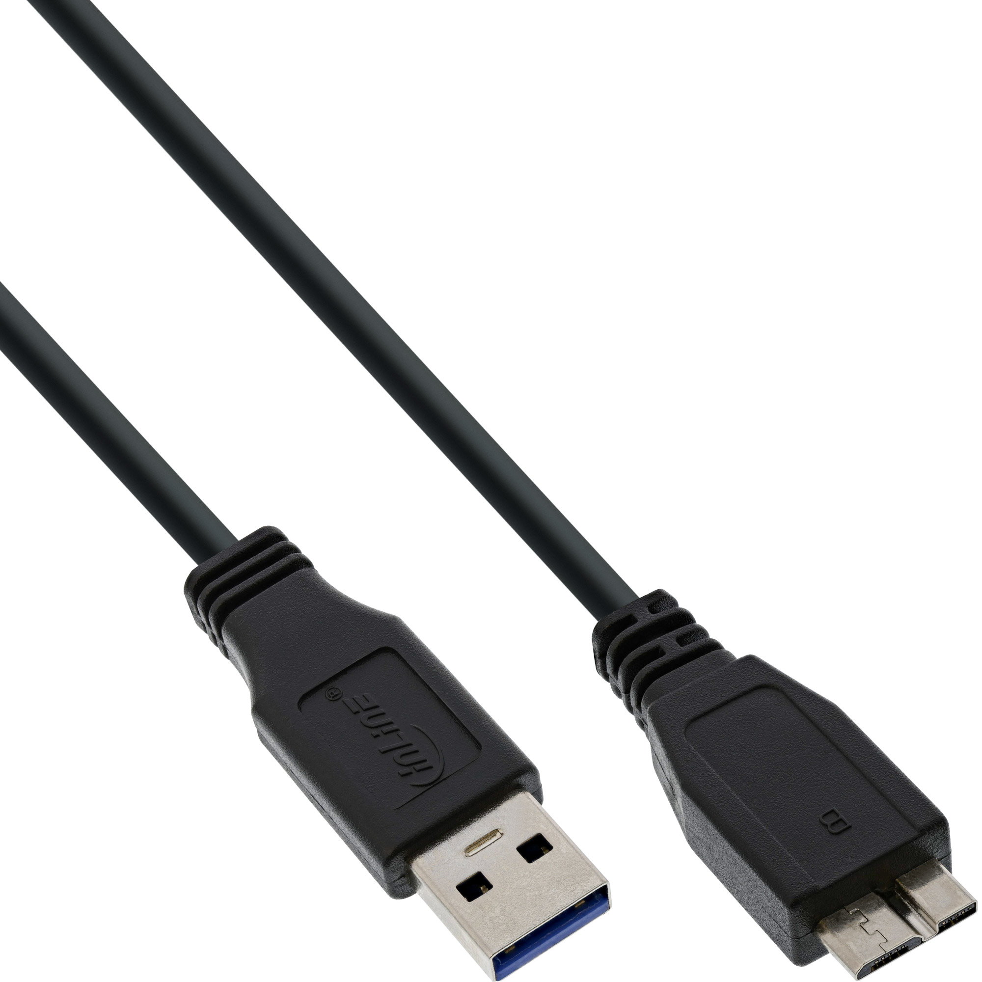 Inline® USB 3.2 Gen.1 Kabel, A an Micro B, schwarz, 2m