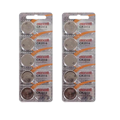 10x Maxell CR2016 Lithium Knopfzelle 3V - 10 Batterien