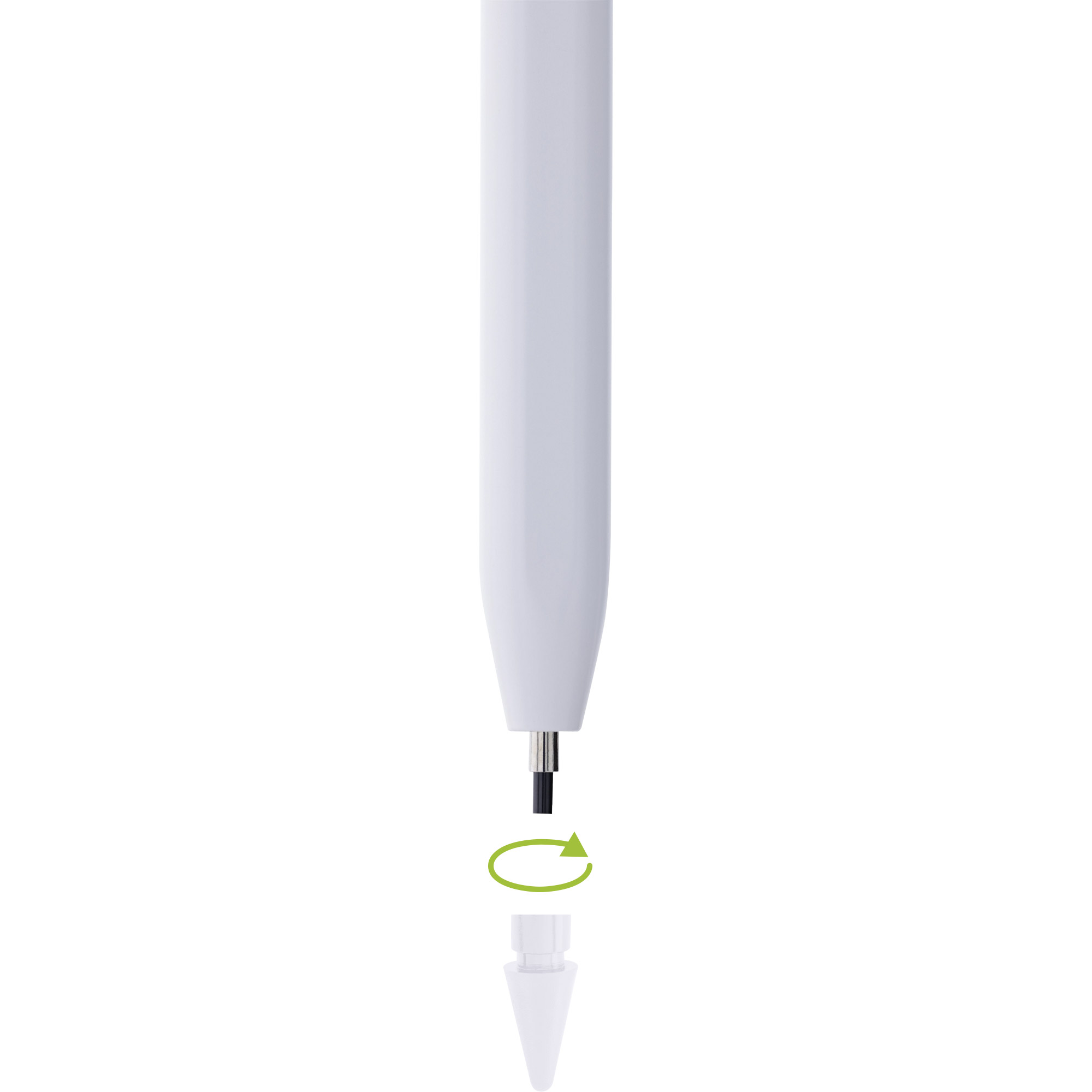 InLine® Stylus, Tabletstift für Apple iPads, mit Akku, USB-C, weiß